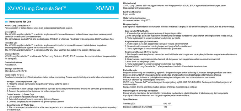 Ifu Outlet Instructions for use Archives | XVIVO